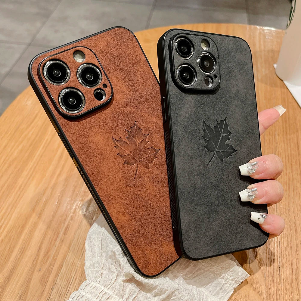 Leather Retra Case For iPhone 16 15 14 13 12 11 Pro Max Plus 16E iPhone15 iPhone14 iPhone13 iPhone12 iPhone11 Comfortable Cover
